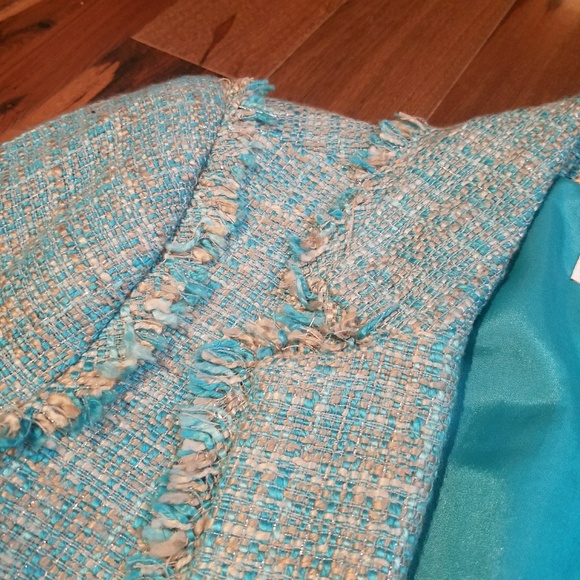 ๐๐Michael Kors Turquoise Tweed Blazer /Jacket - Picture 3 of 4